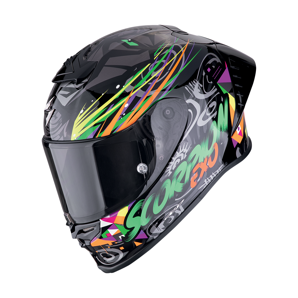 Casco Scorpion EXO-R1 EVO II Air Savage Negro Verd