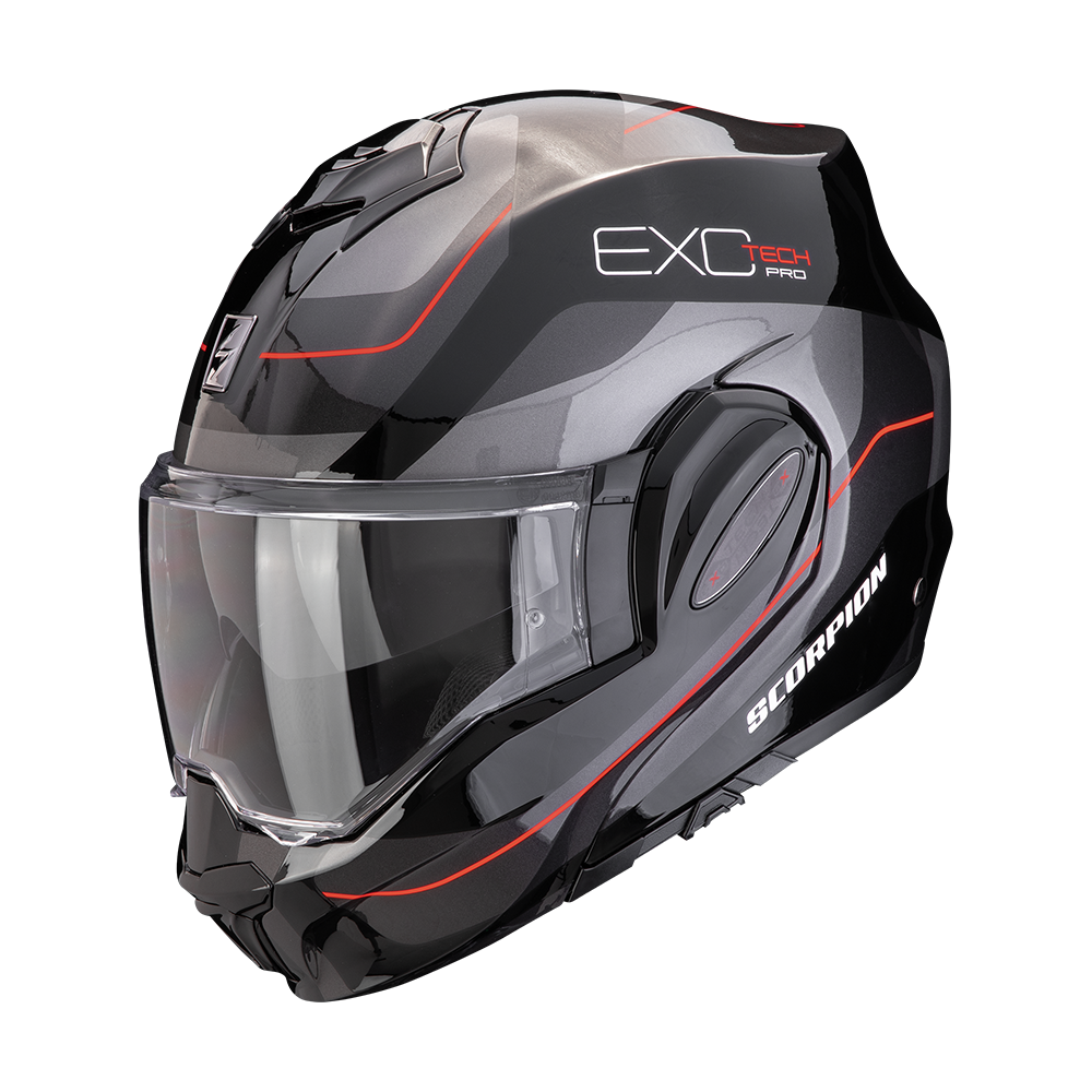 Casco Scorpion EXO-TECH EVO PRO Commuta Negro Rojo